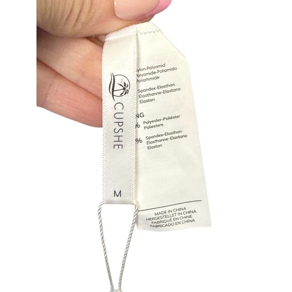 Cupshe Green Floral Lace-Up One Piece Swimsuit Women's Size Medium NEW - Picture 9 of 10